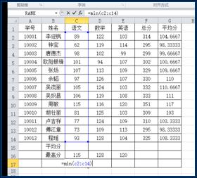 将鼠标定位到C17单元格,输入函数