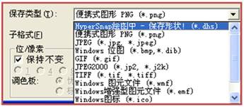 HyperSnap-DX的截图多种保存格式