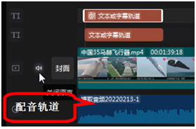 在编辑轨道下面添加了声音轨道