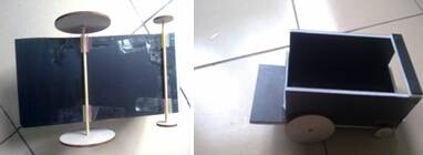 用KT板制作大炮炮身并在炮身上安装车轮