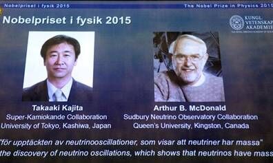 日本和加拿大学者共获2015年诺贝尔物理奖