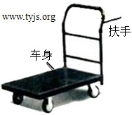 一款扶手固定的手推平板车