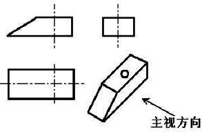 小铁锤的轴测图和三视图