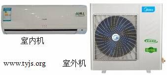 分体式空调由室内机和室外机组成