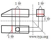 根据正等轴测图,补全三视图答案