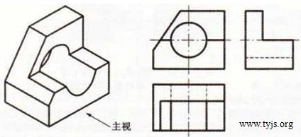 补全左视图和俯视图中的线条